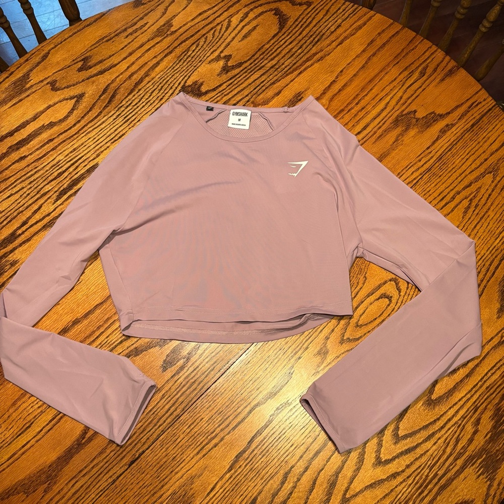 Gymshark Pink Long Sleeve Crop Top